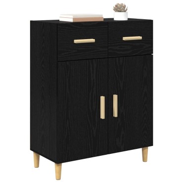 vidaXL Πλαϊνό γραφείο Μαύρη δρυς 34x69.5x89cm Επεξεργασμένο Ξύλο 1 τεμ.