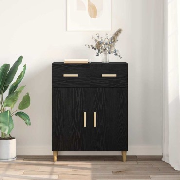 vidaXL Πλαϊνό γραφείο Μαύρη δρυς 34x69.5x89cm Επεξεργασμένο Ξύλο 1 τεμ.
