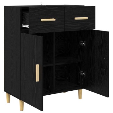 vidaXL Πλαϊνό γραφείο Μαύρη δρυς 34x69.5x89cm Επεξεργασμένο Ξύλο 1 τεμ.