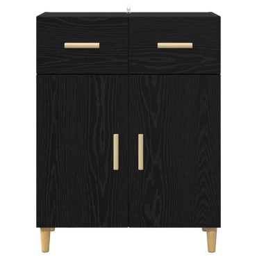 vidaXL Πλαϊνό γραφείο Μαύρη δρυς 34x69.5x89cm Επεξεργασμένο Ξύλο 1 τεμ.