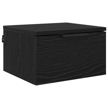 vidaXL Κομοδίνο Μαύρη Οξυά 34x30x20cm Επεξεργασμένο Ξύλο 1 τεμ.