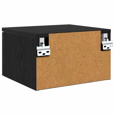 vidaXL Κομοδίνο Μαύρη Οξυά 34x30x20cm Επεξεργασμένο Ξύλο 1 τεμ.