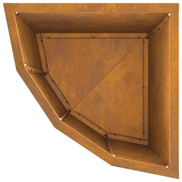 vidaXL Γωνιακό Ροδόδεντρο Σκ rusty 30 x 30 x 50 cm