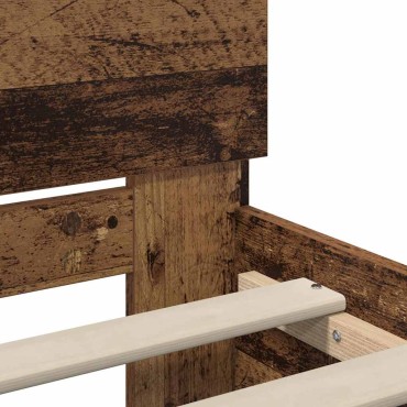 vidaXL Σκελετός Κρεβατιού Παλιό Ξύλο 90 x 190 cm Επεξεργασμένο Ξύλο