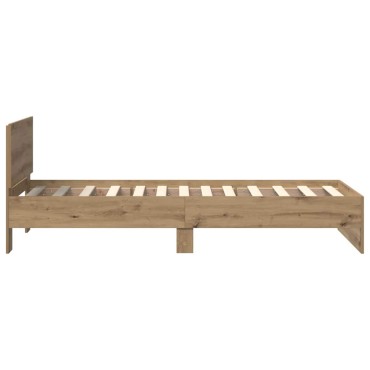vidaXL Σκελετός Κρεβατιού Artisan Oak 75 x 190 cm Επεξεργασμένο Ξύλο