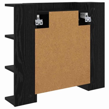 vidaXL Ντουλάπα Καθρέφτη Μαύρη Οξυά 70x16,5x60cm 1 τεμ.