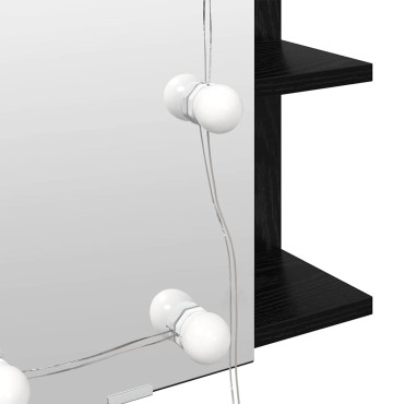 vidaXL Ντουλάπα Καθρέφτη Μαύρη Οξυά 70x16,5x60cm 1 τεμ.