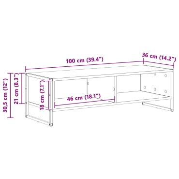 vidaXL Ντουλάπι TV 100x36.5x30.5cm Παλιό Ξύλο Επεξεργασμένο Ξύλο