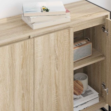 vidaXL Βοηθητικό ντουλάπι Sonoma Δρυς 96,5x30x75 εκ 1 τεμ.