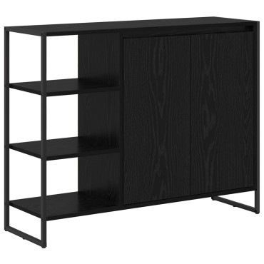 vidaXL Βοηθητικό ντουλάπι Μαύρη Οξυά 96.5x30x75 εκ 1 τεμ.