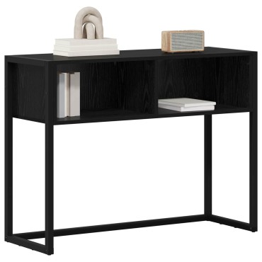 vidaXL End Table Μαύρη Οξυά 100x36x75cm Επεξεργασμένο Ξύλο