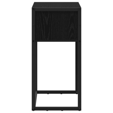 vidaXL End Table Μαύρη Οξυά 100x36x75cm Επεξεργασμένο Ξύλο