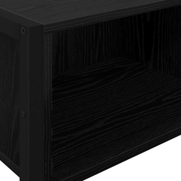 vidaXL End Table Μαύρη Οξυά 100x36x75cm Επεξεργασμένο Ξύλο