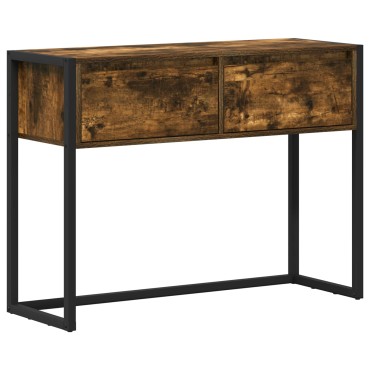 vidaXL End Table Καπνιστό Δρύς 100x36x75cm Επεξεργασμένο Ξύλο
