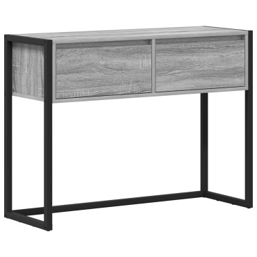 vidaXL End Table Γκρίζο Σονομα 100x36x75cm Επεξεργασμένο Ξύλο