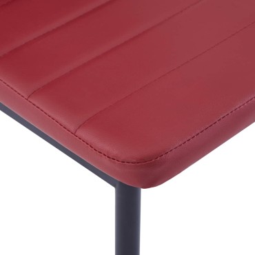 vidaXL Σετ Τραπεζαρίας 5 τεμ. Μπορντό 105x60x74cm