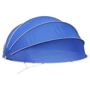 vidaXL Θόλος πισίνας 500 x 500 x 236 εκ. Θαλασσί