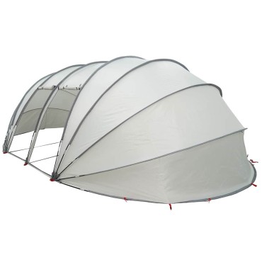 vidaXL Σκηνή πισίνας τύπου θόλου Γκρι 538 x 440 x 204 εκ.