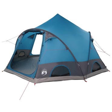 vidaXL Σκηνή Dome 4 Ατόμων με στέγη Μπλε 505 x 450 x 248 εκ.