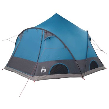 vidaXL Σκηνή Dome 4 Ατόμων με στέγη Μπλε 505 x 450 x 248 εκ.