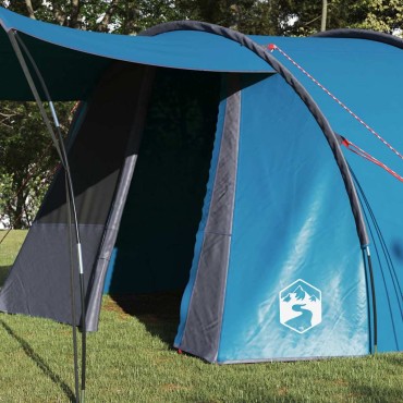 vidaXL Σκηνή Σήματος 4 Ατόμων Μπλε και Γκρι 740 x 370 x 220 εκ.