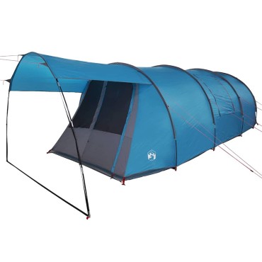 vidaXL Σκηνή Σήματος 4 Ατόμων Μπλε και Γκρι 740 x 370 x 220 εκ.