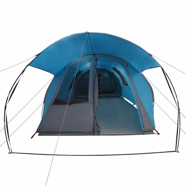 vidaXL Σκηνή Σήματος 4 Ατόμων Μπλε και Γκρι 740 x 370 x 220 εκ.