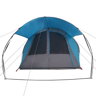vidaXL Σκηνή Σήματος 4 Ατόμων Μπλε και Γκρι 740 x 370 x 220 εκ.