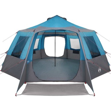 vidaXL Καμπίνα Σκηνή 12-Ατόμων Μπλε και Γκρι 500 x 500 x 294 εκ.