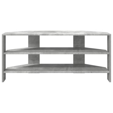 vidaXL ΓωνιακήΒάσηΤηλεόρασης 100x40,5x45cm Γκρι Σκυροδέματος