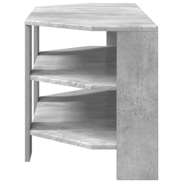 vidaXL ΓωνιακήΒάσηΤηλεόρασης 100x40,5x45cm Γκρι Σκυροδέματος