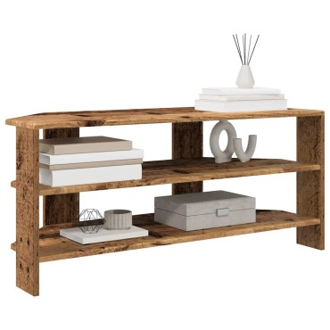 vidaXL ΓωνιακήΒάσηΤηλεόρασης 102x40,5x45cm Παλιό Ξύλο