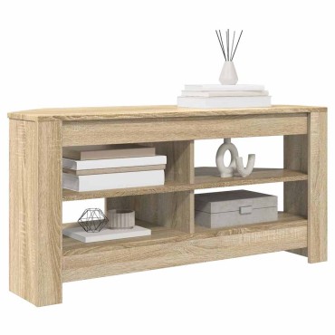 vidaXL ΓωνιακήΒάσηΤηλεόρασης 102x40,5x45cm Δρύς Sonoma