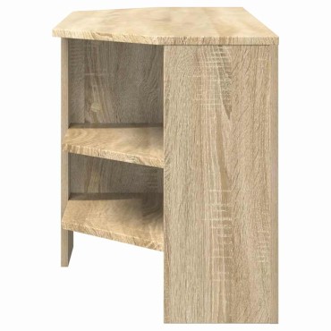 vidaXL ΓωνιακήΒάσηΤηλεόρασης 102x40,5x45cm Δρύς Sonoma