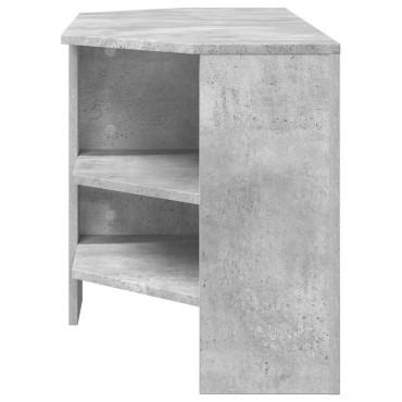 vidaXL ΓωνιακήΒάσηΤηλεόρασης 102x40,5x45cm Σκυρόδεμα Γκρι