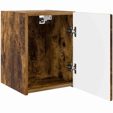 vidaXL Ντουλάπι Τηλεόρασης Τοίχου 30x31x40cm Καπνιστό Δρύς