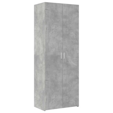 vidaXL Ντουλάπι Γκρι Σκυροδέματος 70x42,5x185cm Επεξεργασμένο Ξύλο 1 τεμ.