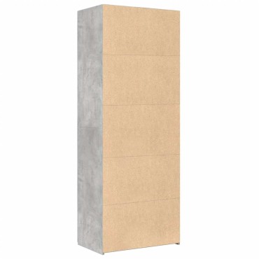 vidaXL Ντουλάπι Γκρι Σκυροδέματος 70x42,5x185cm Επεξεργασμένο Ξύλο 1 τεμ.