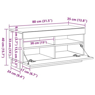 vidaXL Ντουλάπι Γκρι Σκυροδέματος 70x42,5x185cm Επεξεργασμένο Ξύλο 1 τεμ.