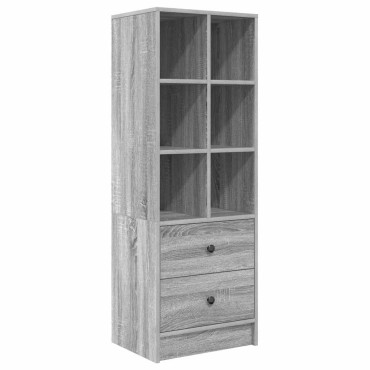 vidaXL Γραφείο Γκρίζο Σονομα 125,5x50x127cm 2 τμχ. 1 τεμ.