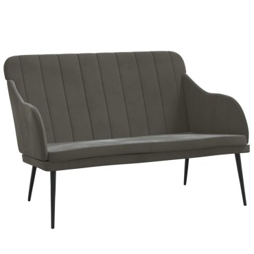 vidaXL Πάγκος Σκούρο Γκρι 110x76x80cm Βελούδινος 1 τεμ.