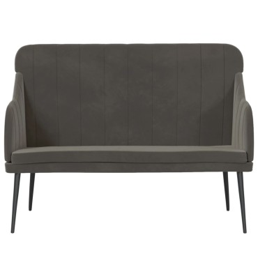 vidaXL Πάγκος Σκούρο Γκρι 110x76x80cm Βελούδινος 1 τεμ.