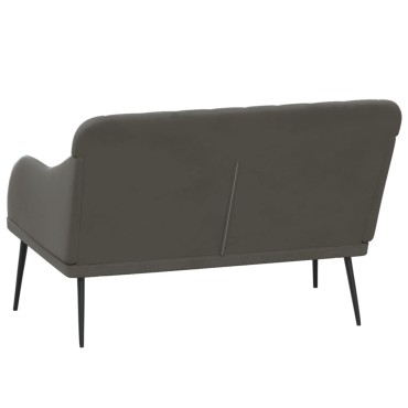vidaXL Πάγκος Σκούρο Γκρι 110x76x80cm Βελούδινος 1 τεμ.