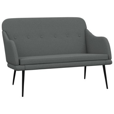 vidaXL Πάγκος Σκούρο Γκρι 110x76x80cm Υφασμάτινος 1 τεμ.