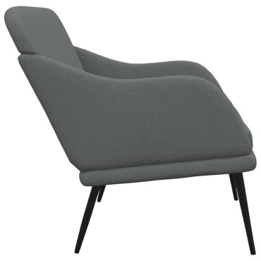 vidaXL Πάγκος Σκούρο Γκρι 110x76x80cm Υφασμάτινος 1 τεμ.