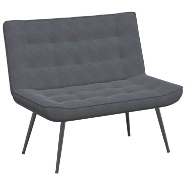 vidaXL Πάγκος Σκούρο Γκρι 110x74x84cm Βελούδινος 1 τεμ.