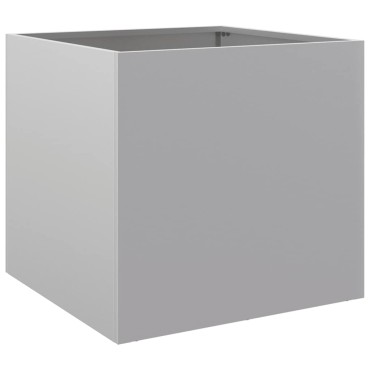 vidaXL Ζαρντινιέρα Ασημί 49 x 47 x 46 εκ. από Γαλβανισμένο Χάλυβα