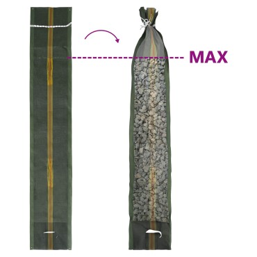 vidaXL Σακιά με άμμο 50 pcs Σκούρο Πράσινο 120 x 27 εκ HDPE