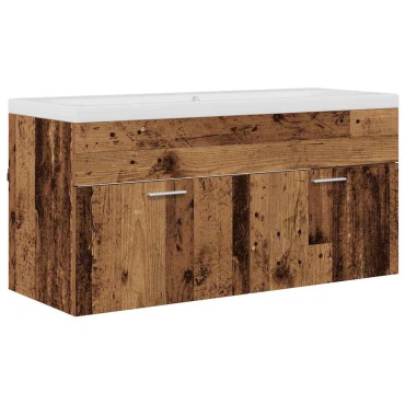 vidaXL Ντουλάπι Μπάνιου Παλιό ξύλο 100x38,5x46cm