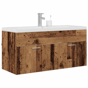 vidaXL Ντουλάπι Μπάνιου Παλιό ξύλο 100x38,5x46cm